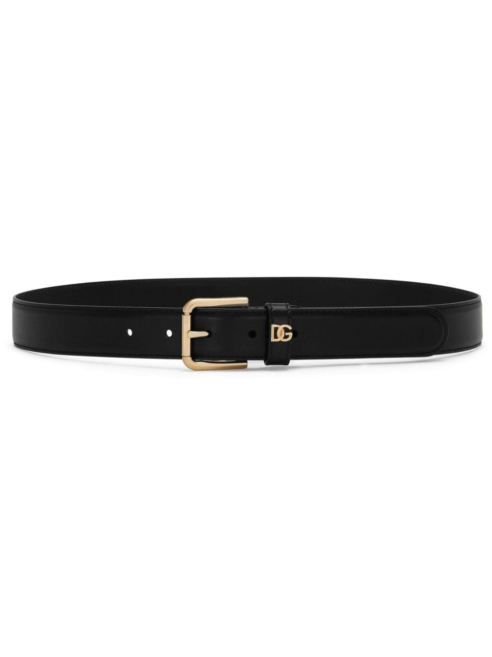 DG-plaque leather belt - 1