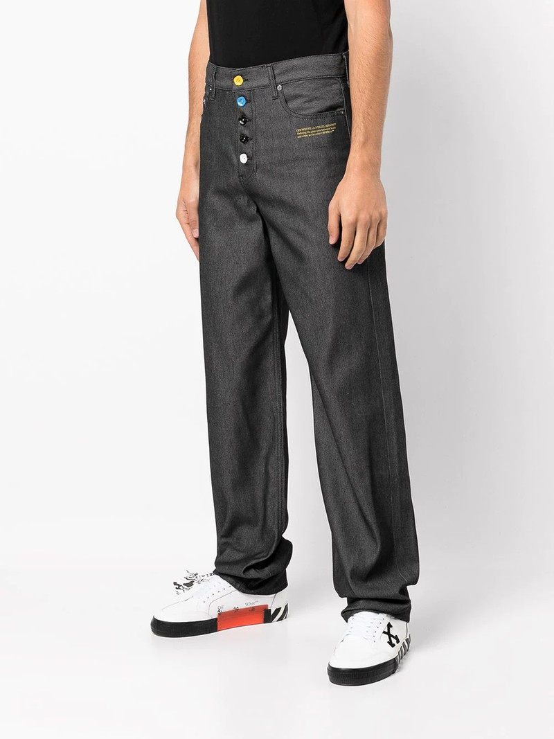 slogan-print denim jeans 3