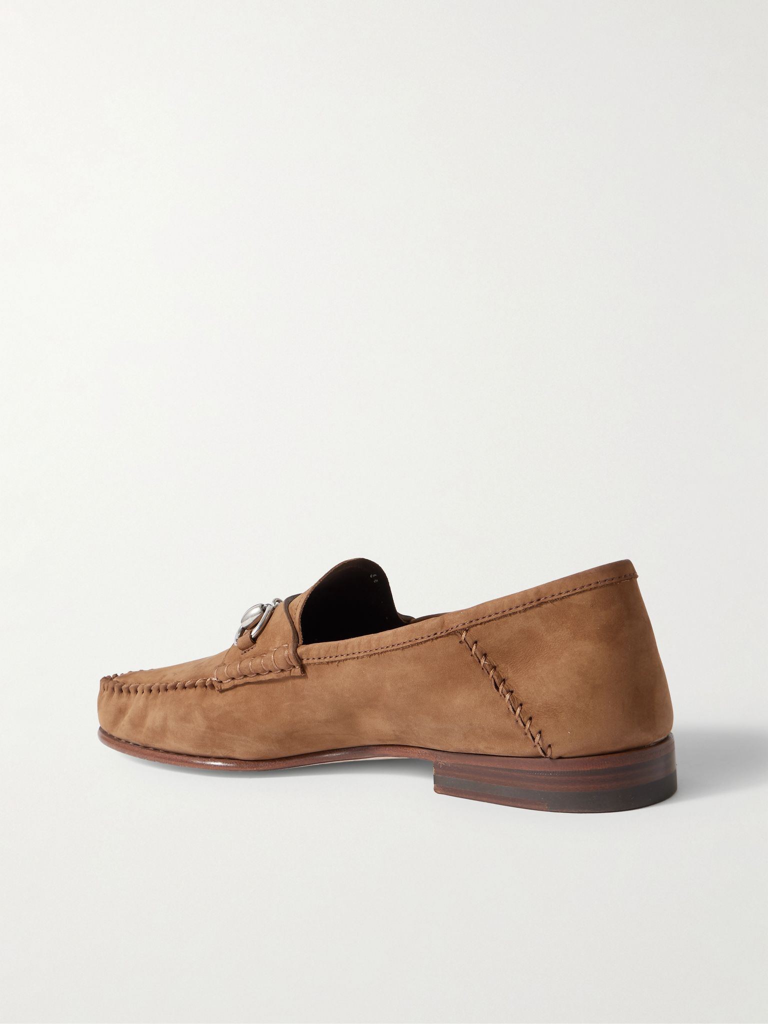 Gigi Horsebit Suede Loafers Brown - 4