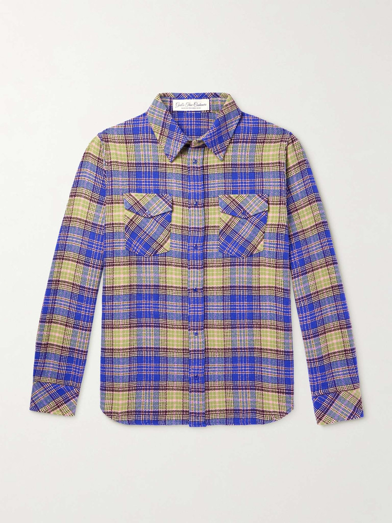 Checked Cashmere Shirt - 1