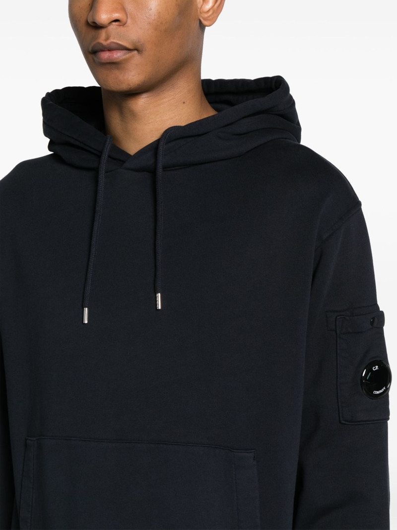 Diagonal Fleece cotton hoodie 5
