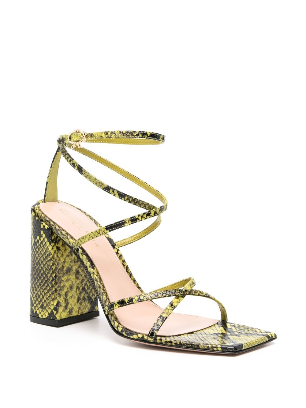 95mm snakeskin-effect strappy sandals - 2