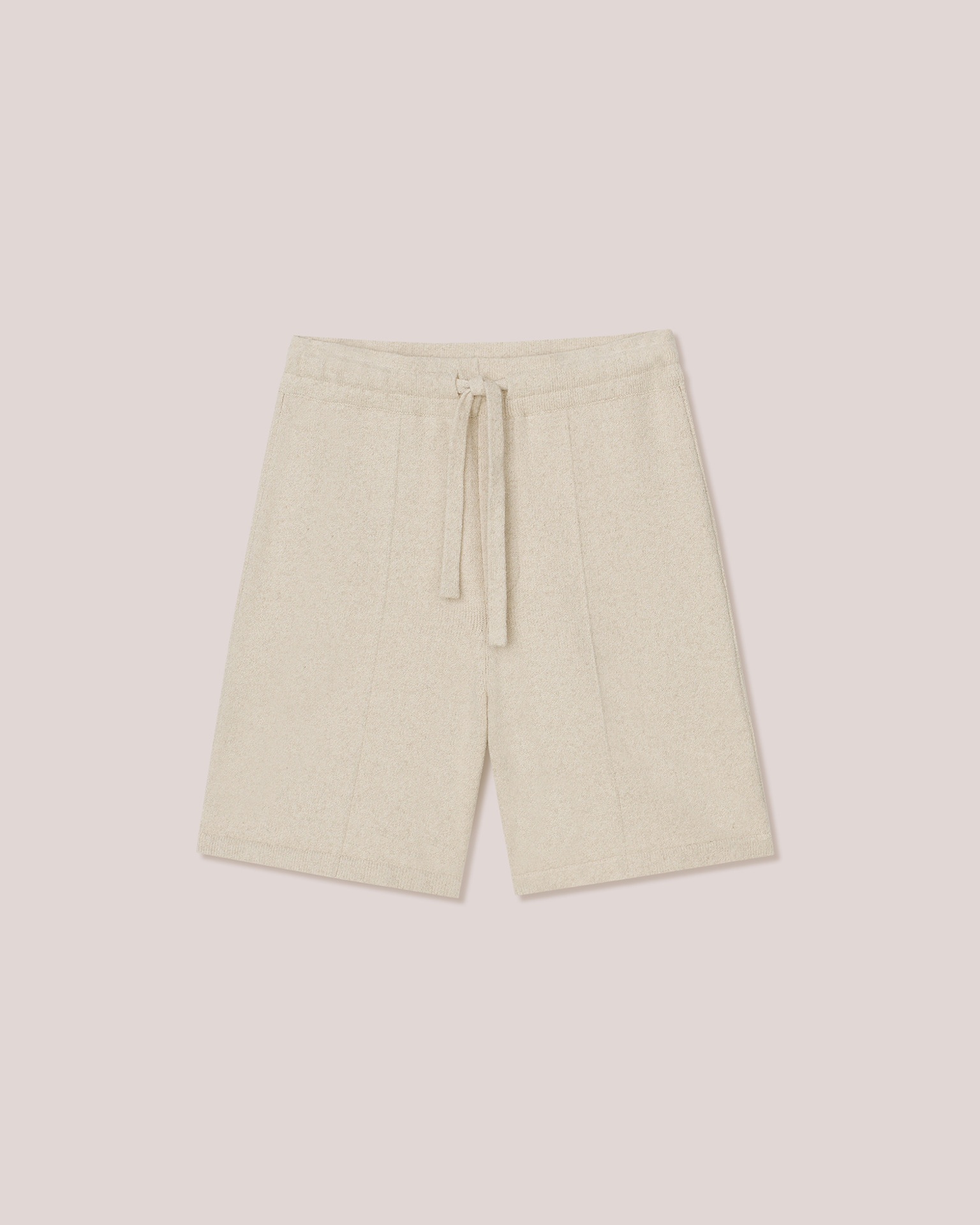 JULEN - Textured linen shorts - Creme - 1