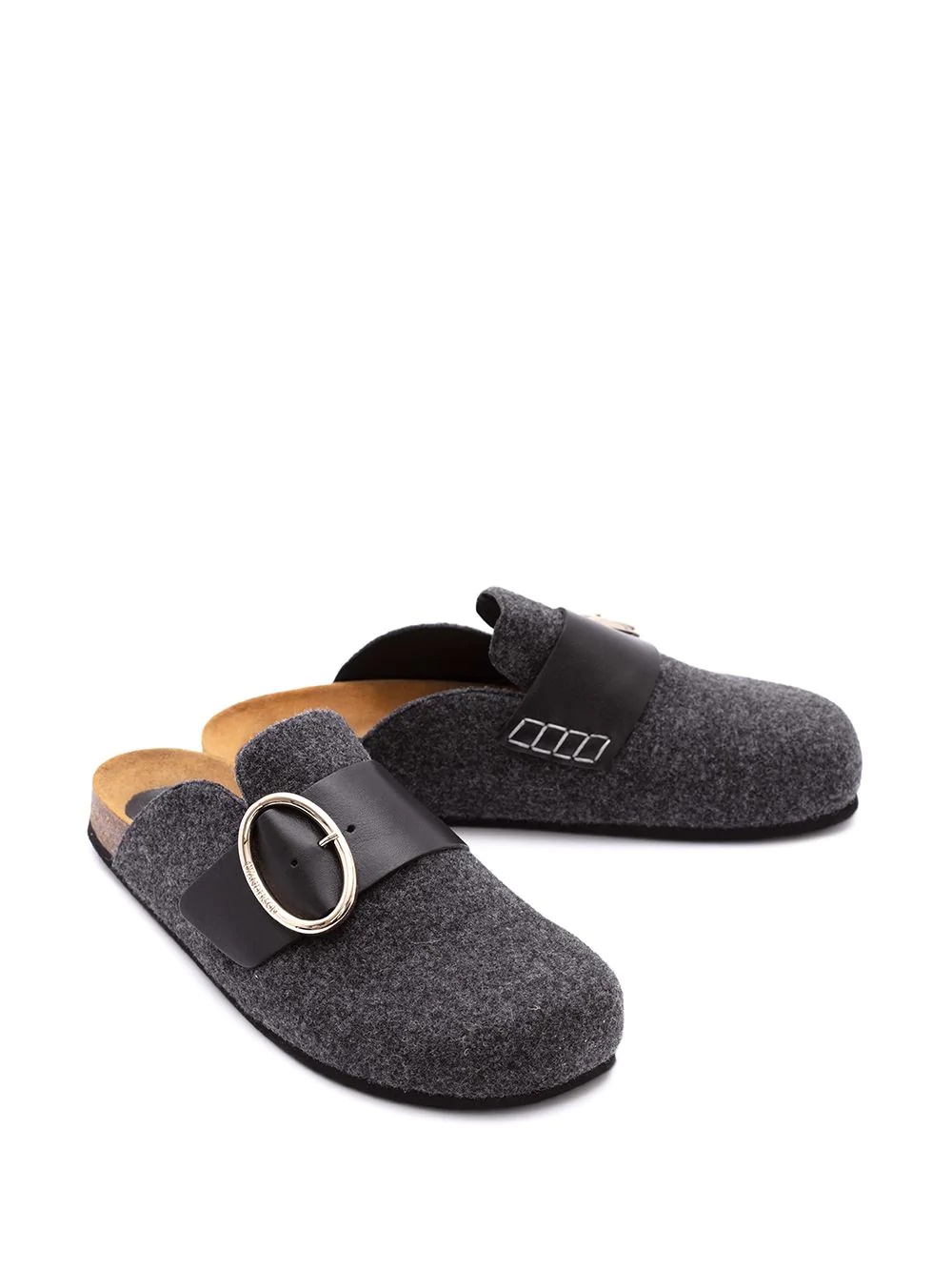 felt loafer mules - 2