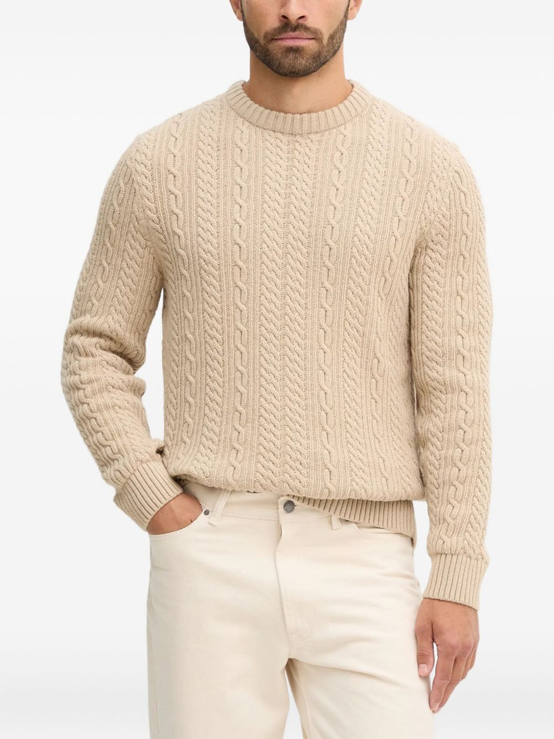 cable-knit crew-neck sweater 1