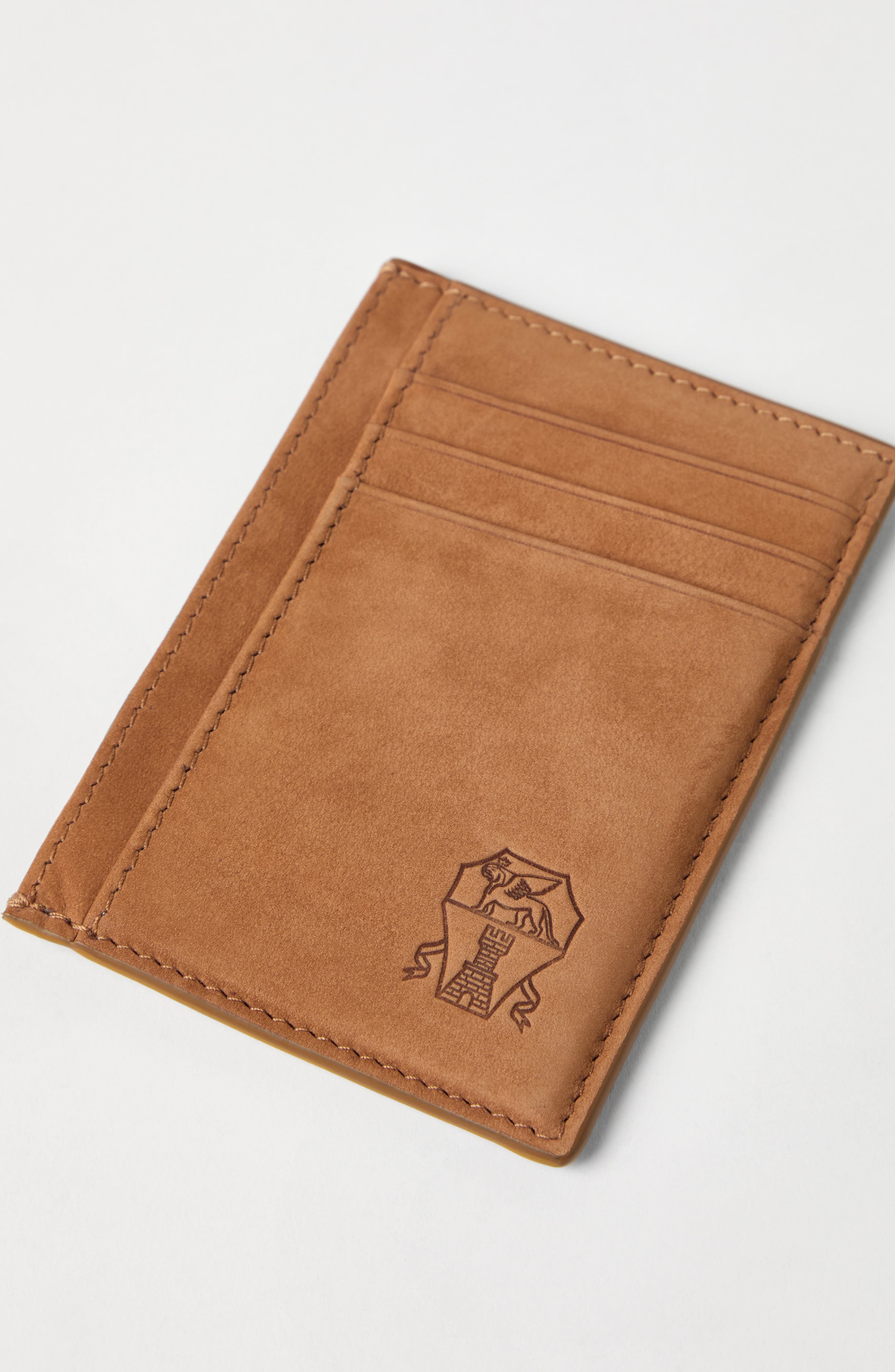 Brunello Cucinelli Nubuck card holder in Natural at Nordstrom - 4