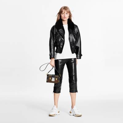 Louis Vuitton Vintage Cropped Leather Aviator Bomber Jacket  outlook