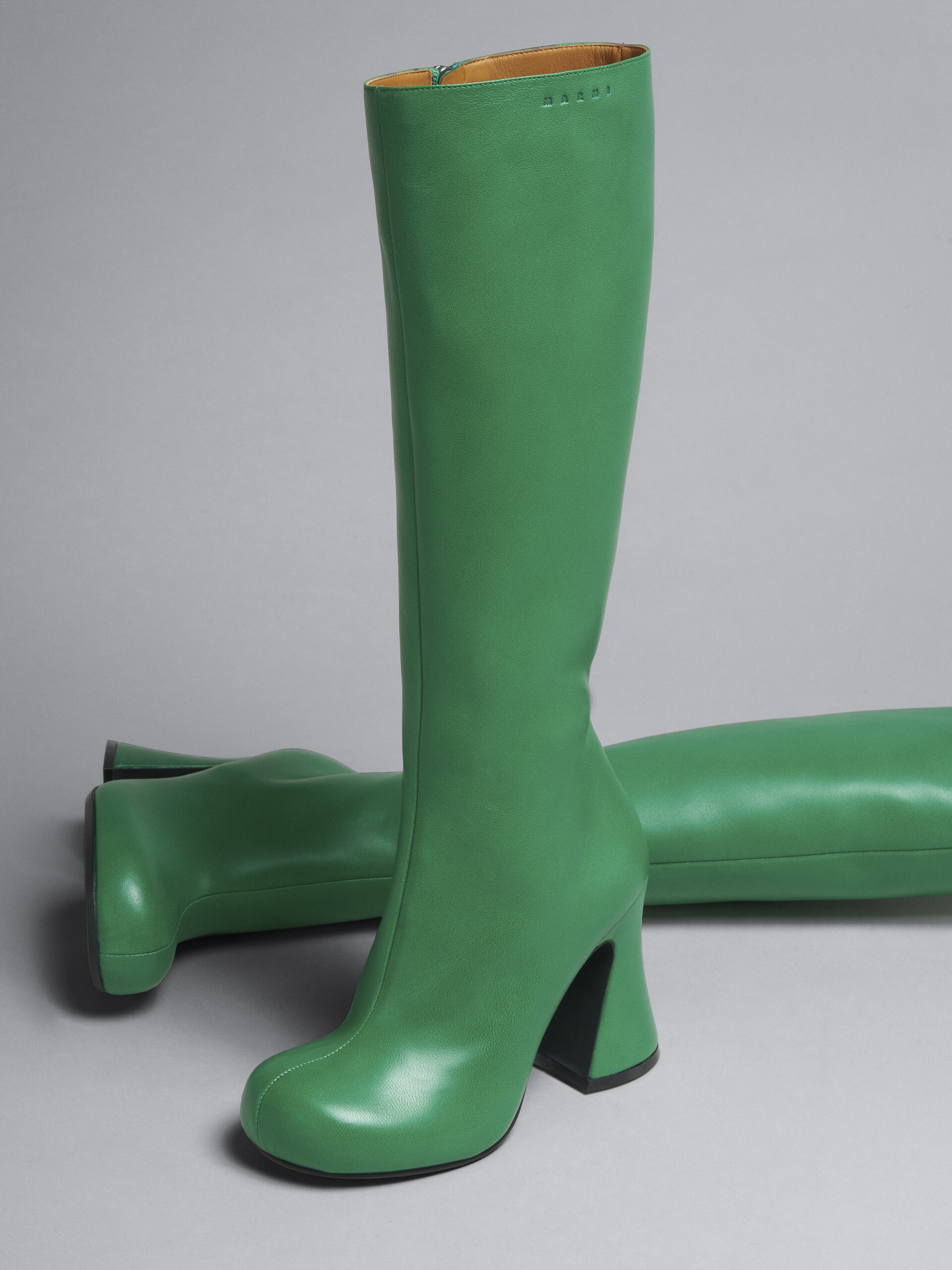 GREEN LEATHER BOOT - 4