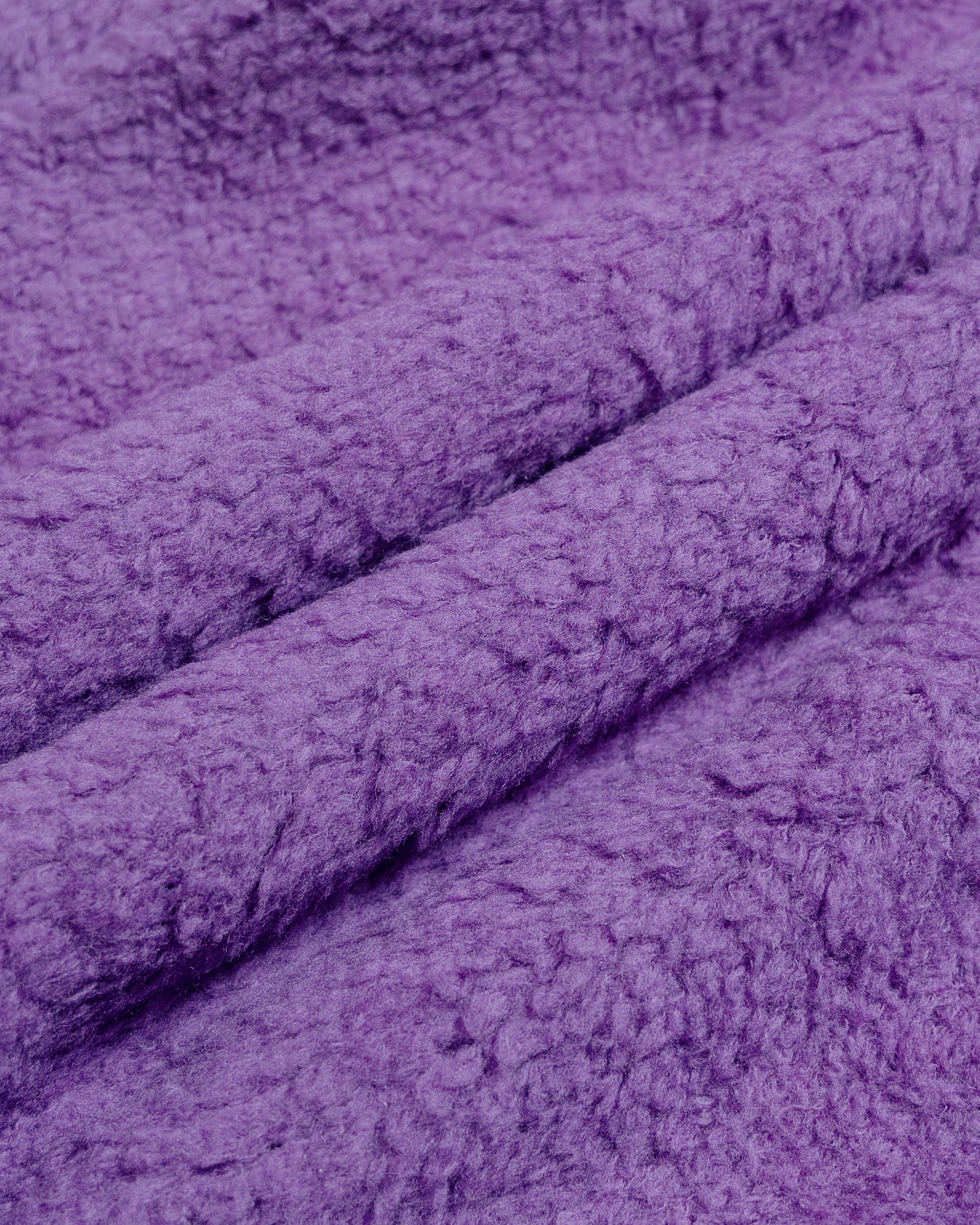 Merino Wool Boa Knit Half Zip P/O Purple - 5