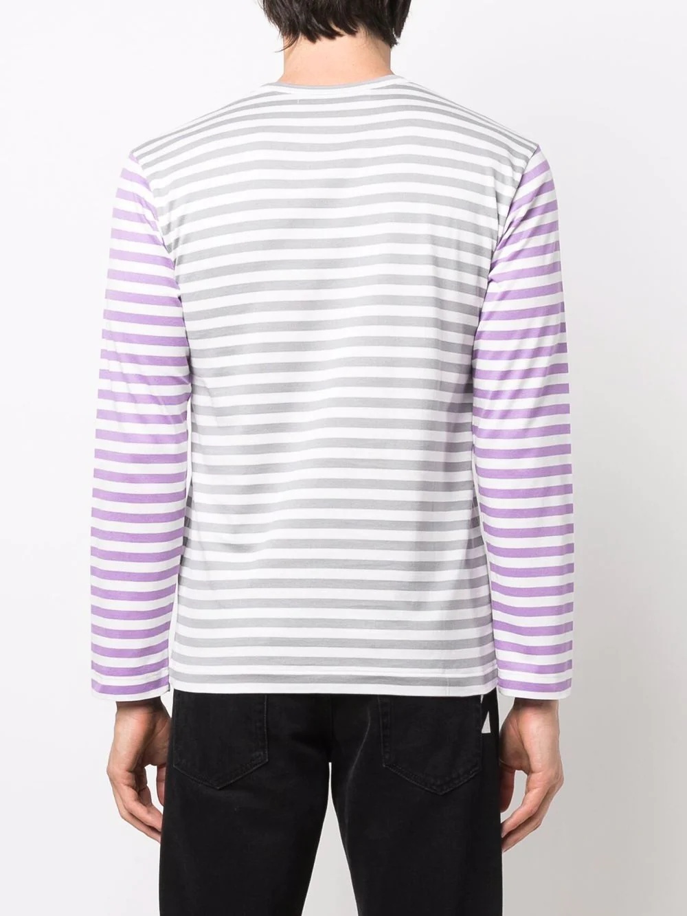 logo-embroidered striped T-shirt - 4