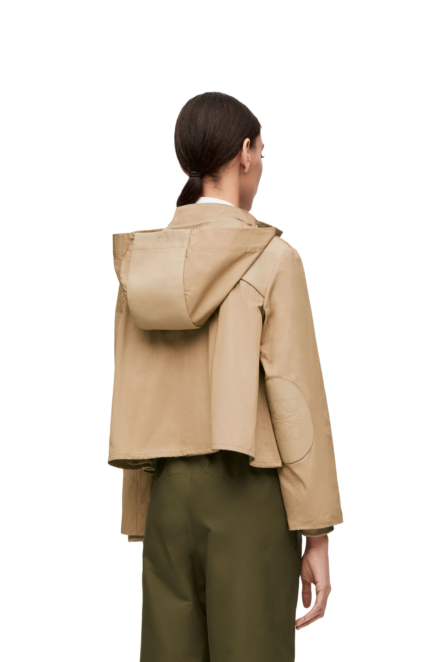 Short hooded parka in technical cotton gabardine - 4