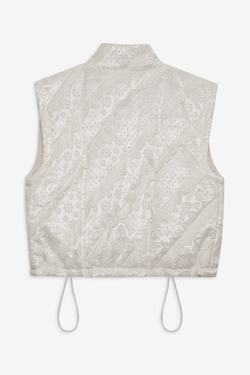 For Love & Lemons Sloane Eyelet Puffer Vest outlook