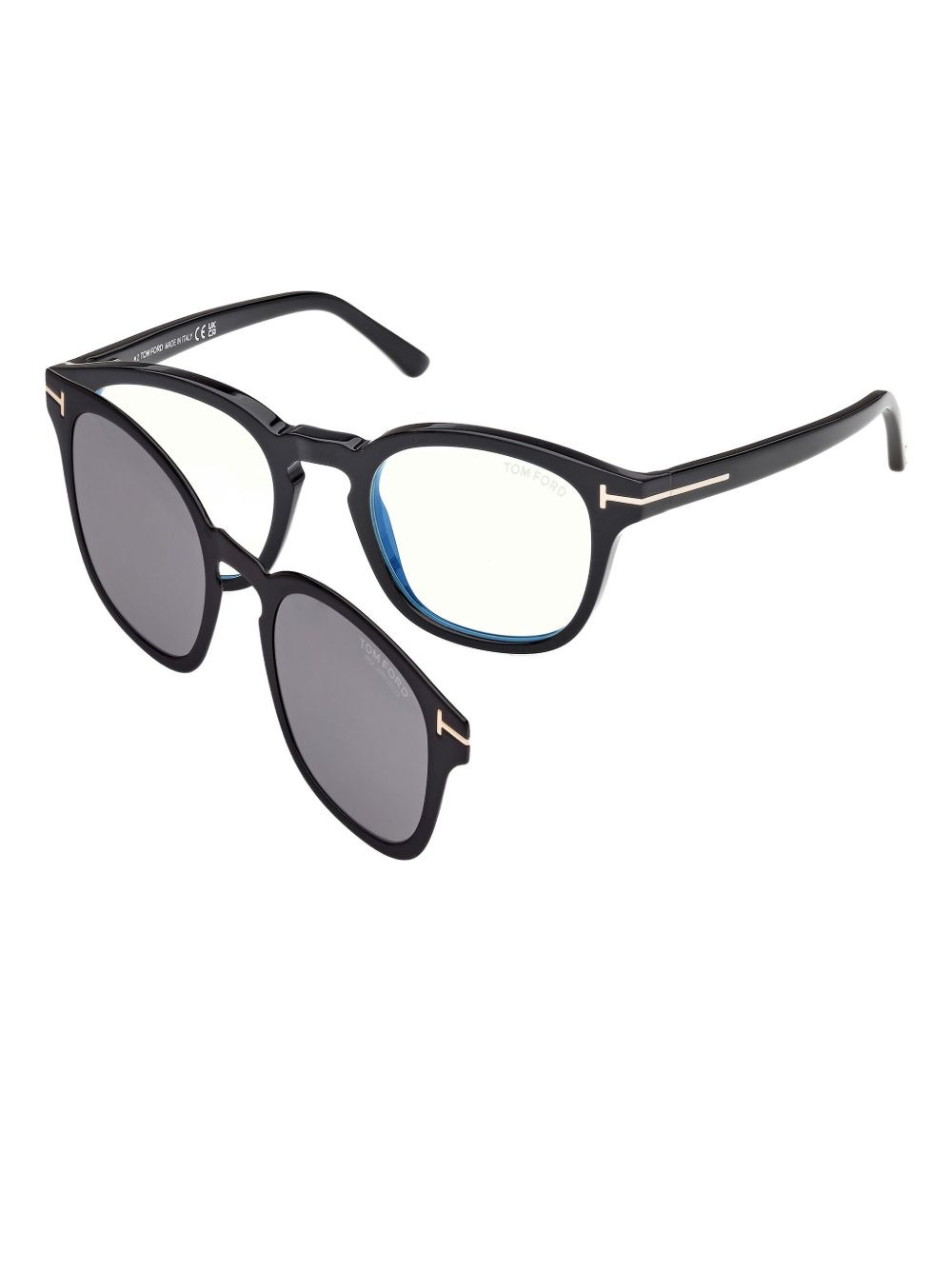clip-on round-frame glasses - 2