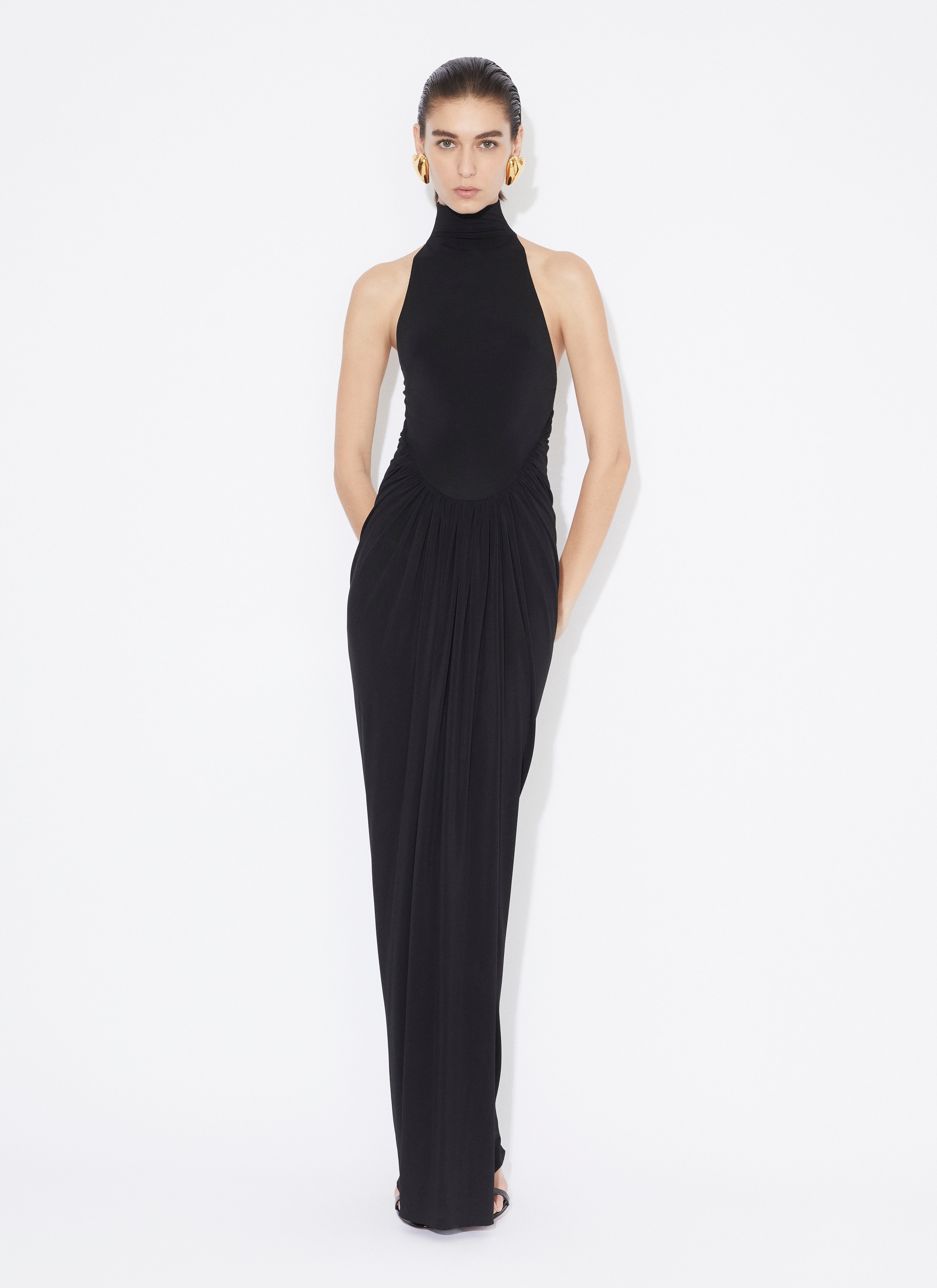 ワンピース ALAIA- DRAPED DRESS ALAÏA BODYCON DRAPED DRESS | ALAÏA CH