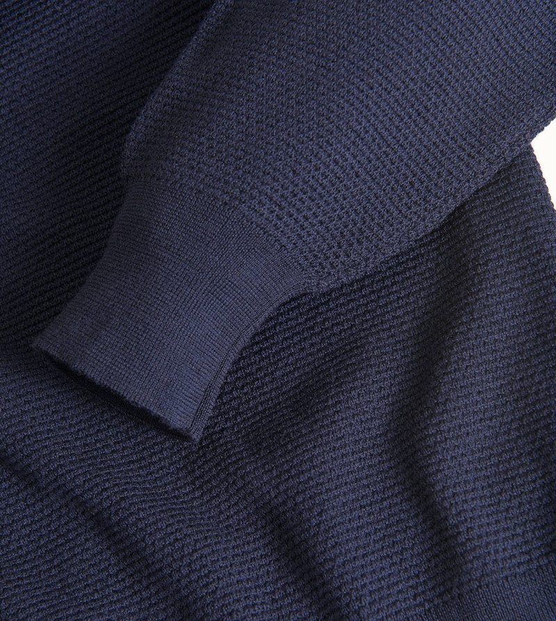 POLO IN WOOL - BLUE 5