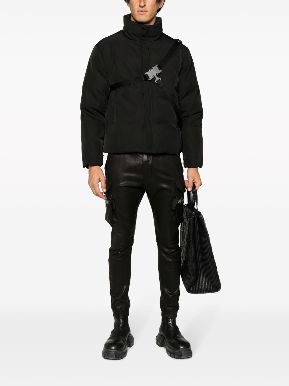 buckle-detail padded jacket - 3