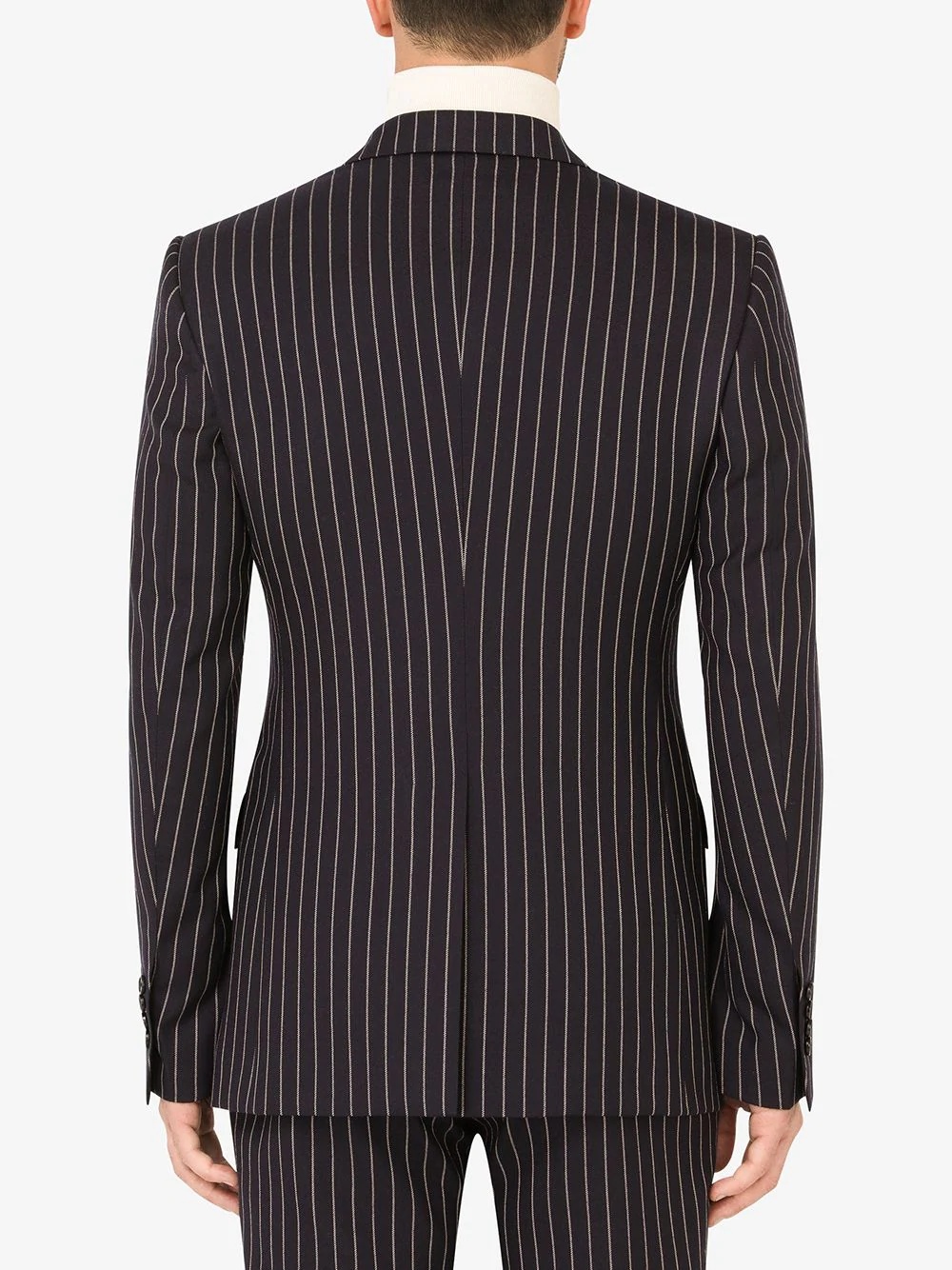 double-breasted pinstripe blazer - 4