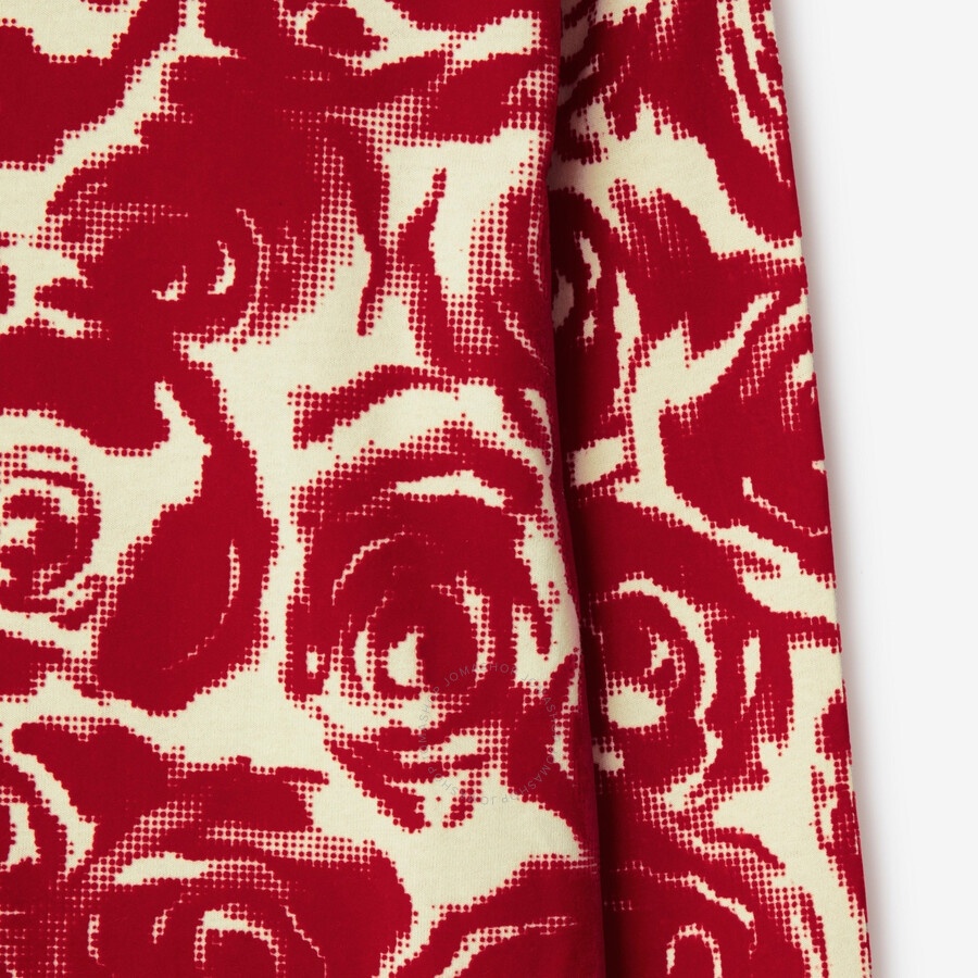 Burberry Long Sleeve Rose Pattern Cotton Top - 3