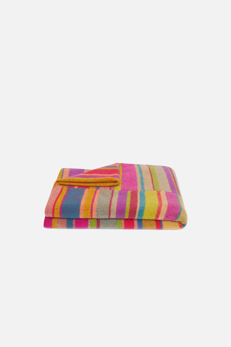 The Elder Statesman STRIPE SUPER SOFT BLANKET outlook