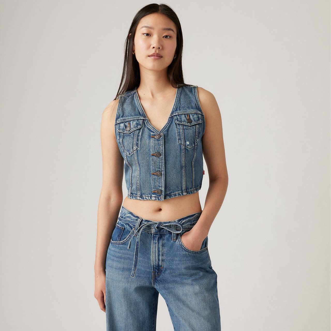 BELLA DENIM CORSET TOP - 2