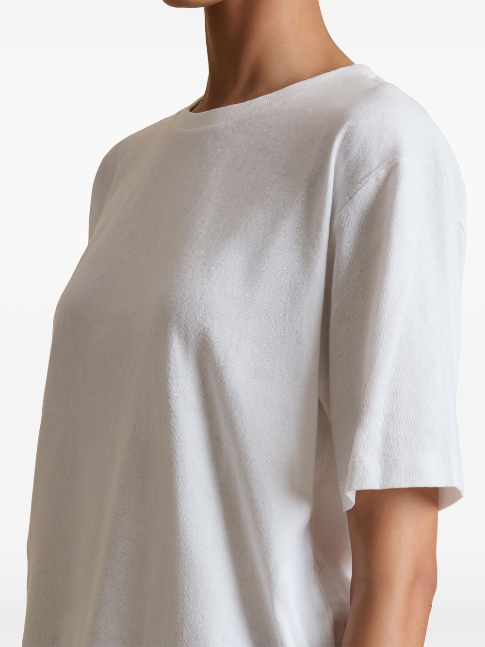 cotton logo-appliqué T-shirt - 6