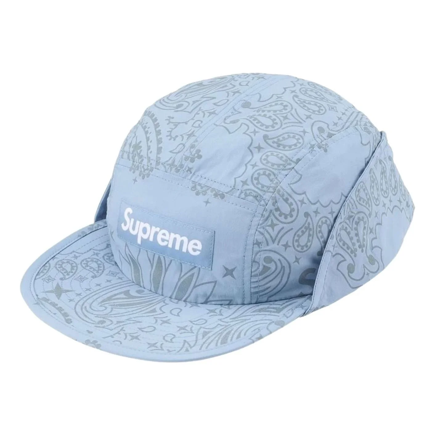Supreme SS26 Reflective Bandana Sunshield Camp Cap 'Light Blue' SUP-SS26-1048-BLUS - 1