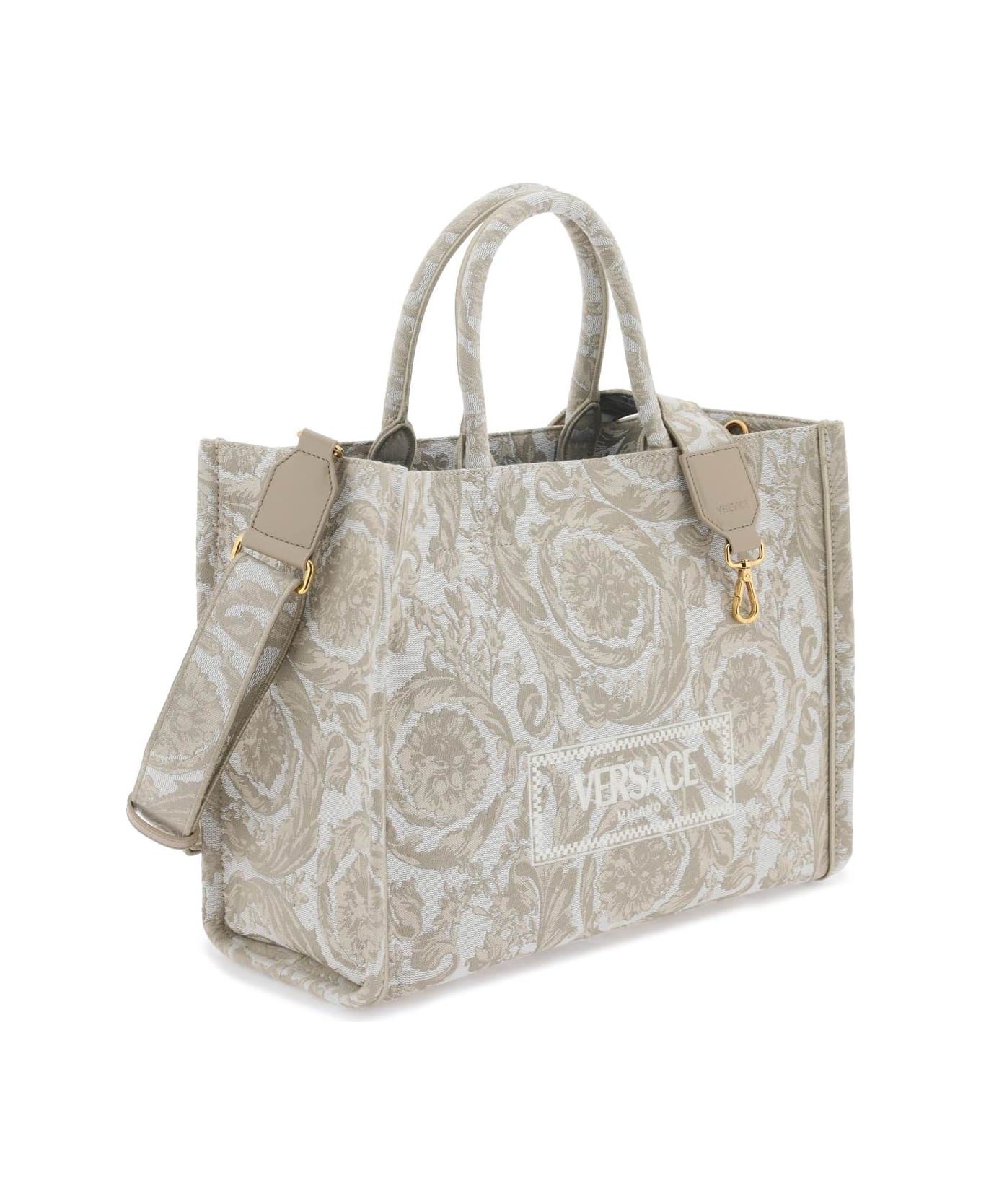 【関税＆送料込み】Versace Two-Tone Fabric Bag VERSACE Two-tone Fabric Bag | italist | REVERSIBLE