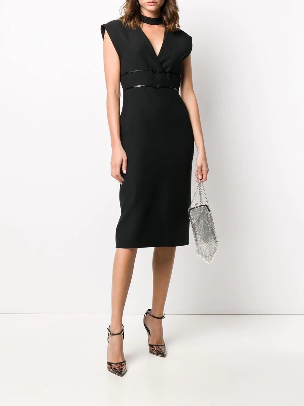 logo belted dress - 2