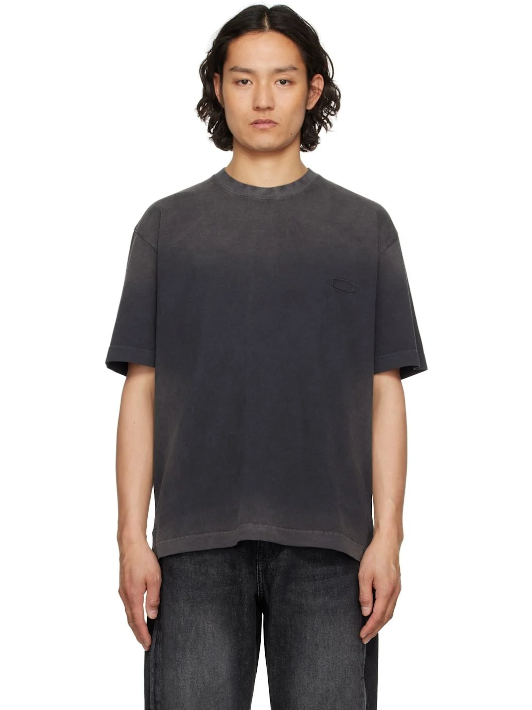 Black Dyeing Back Logo T-shirt - 1