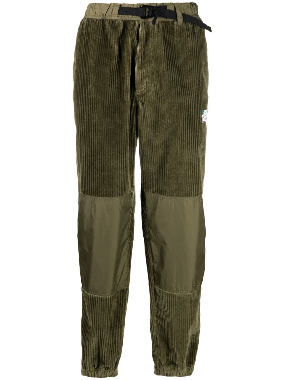 corduroy panelled trousers - 1