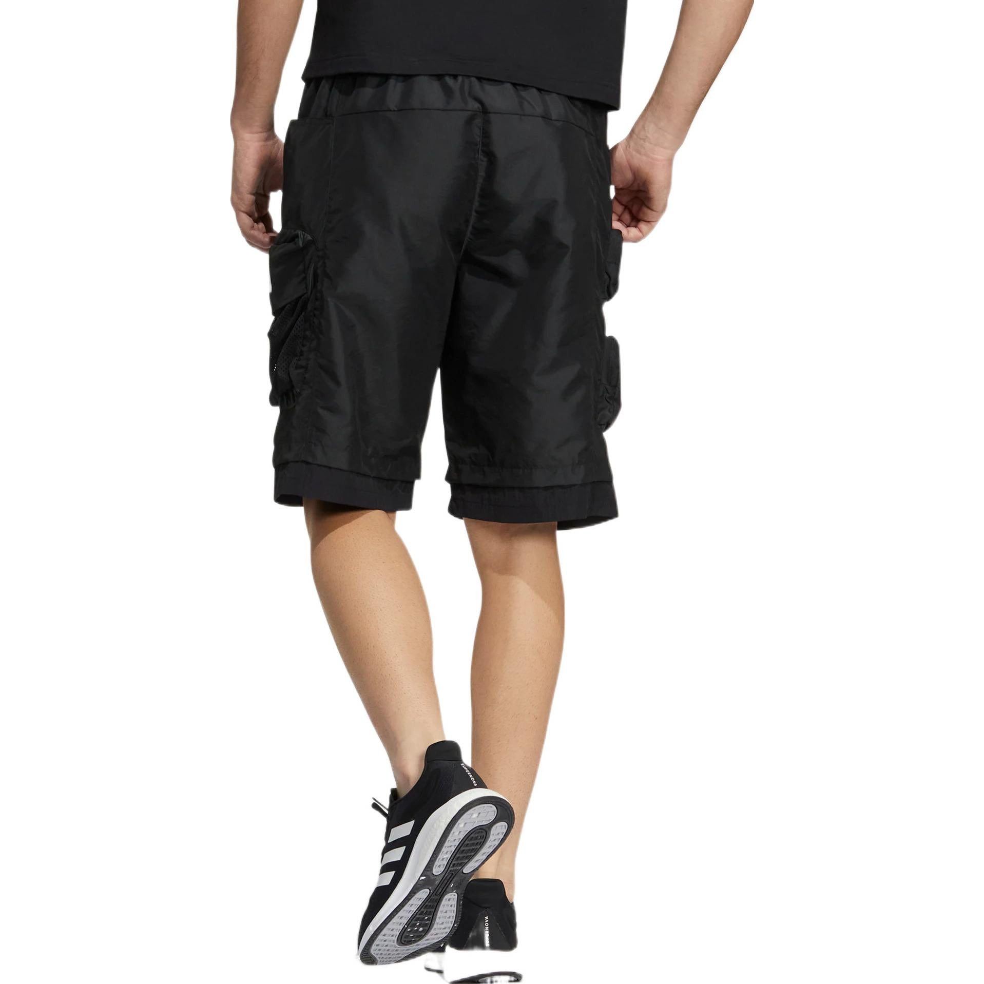 adidas St Pocket Wvsh Sports Cargo Shorts Black HE7436 - 4