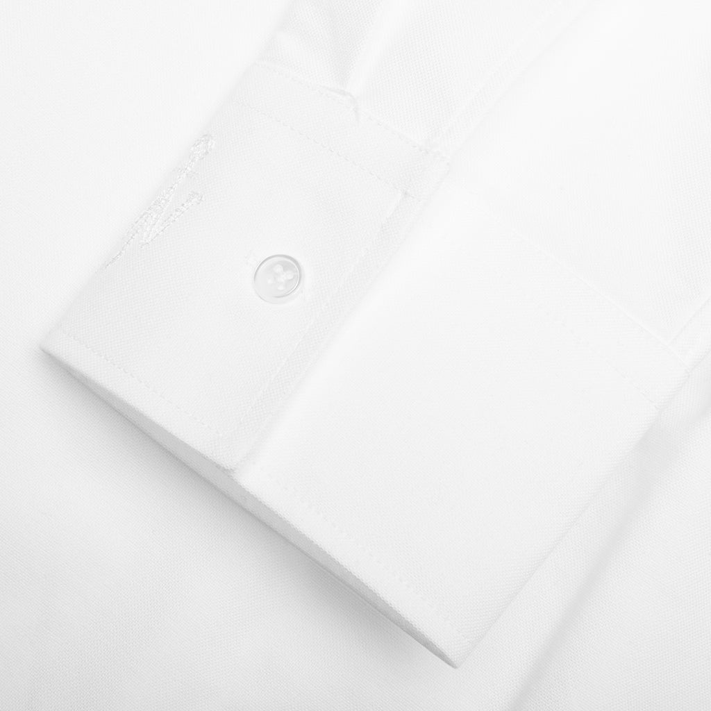 CLASSIC FIT COTTON OXFORD SHIRT - WHITE - 4
