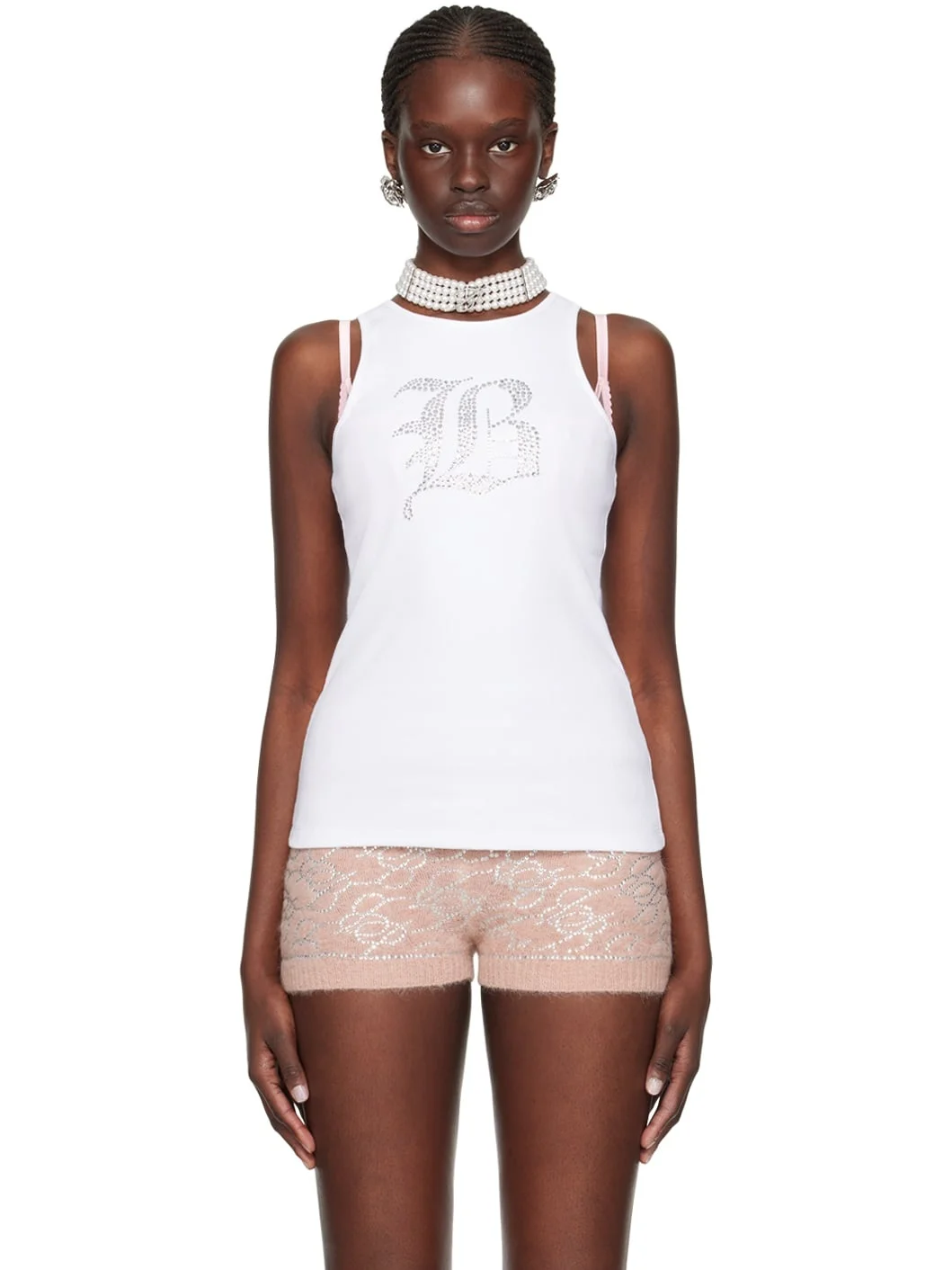 White Graphic Tank Top - 1