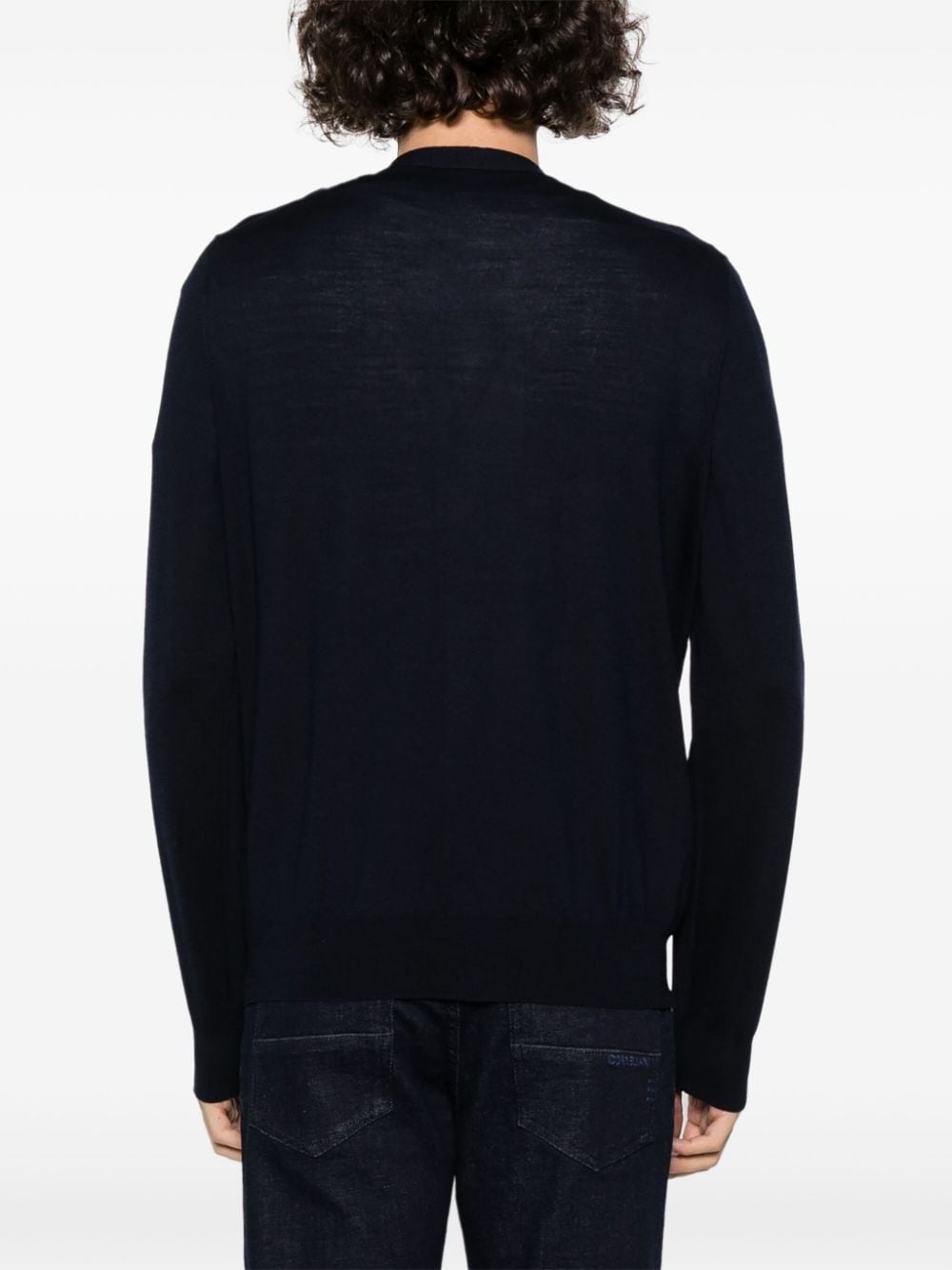 V-neck vigin wool cardigan - 4