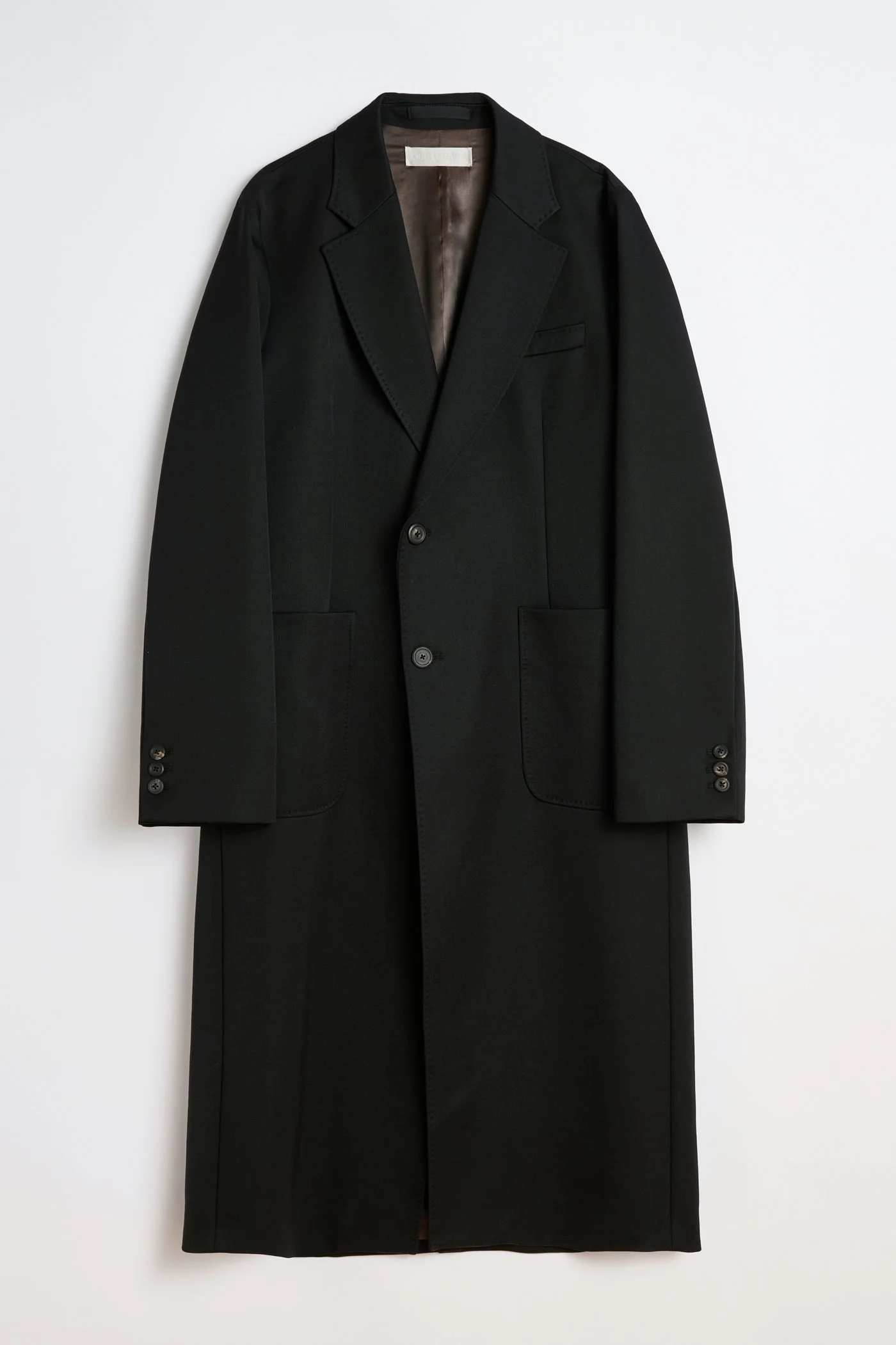Robe Overcoat Onyx Black Tech Sateen - 1