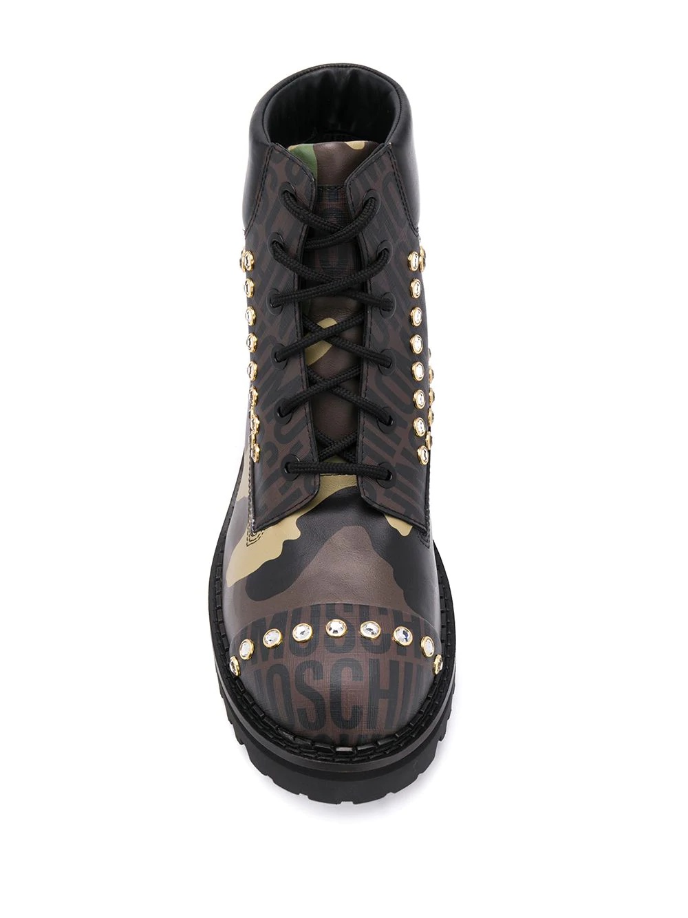 studded camouflage boots - 4