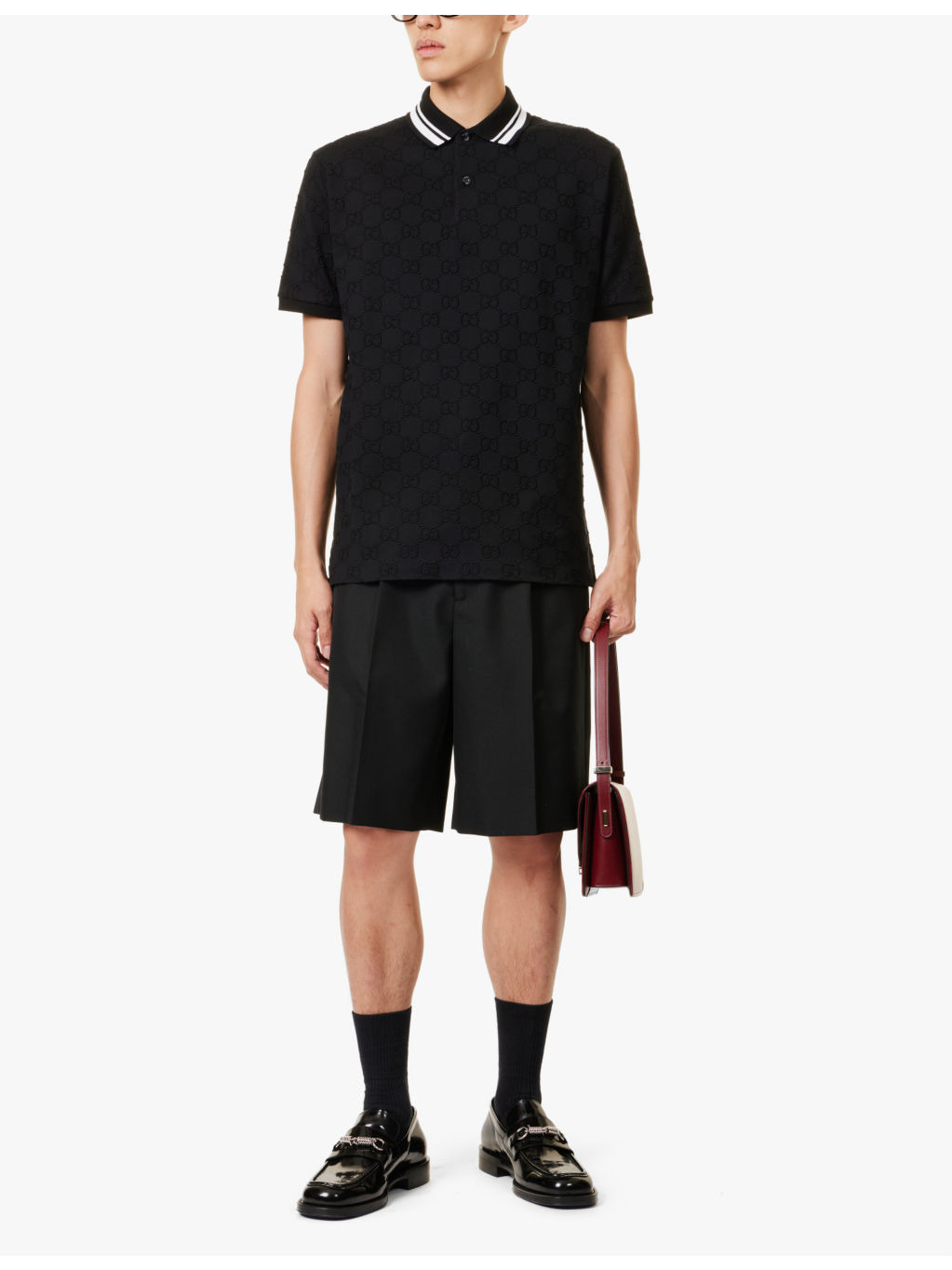 Logo-embroidered contrast-collar stretch-cotton polo shirt - 2