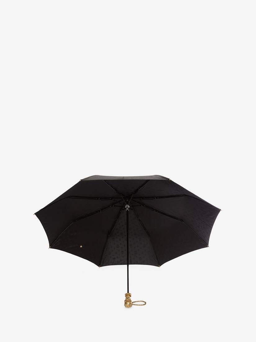 Skull Folded Umbrella in Black/gold - 3