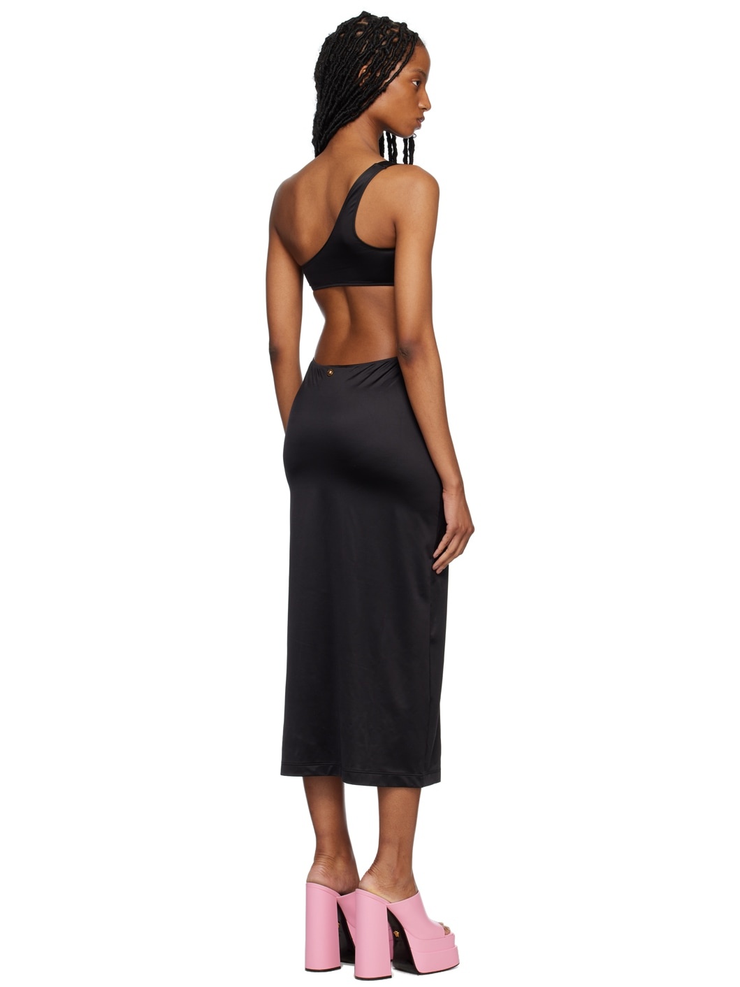 Black Knotted Cover-Up Dress - 3