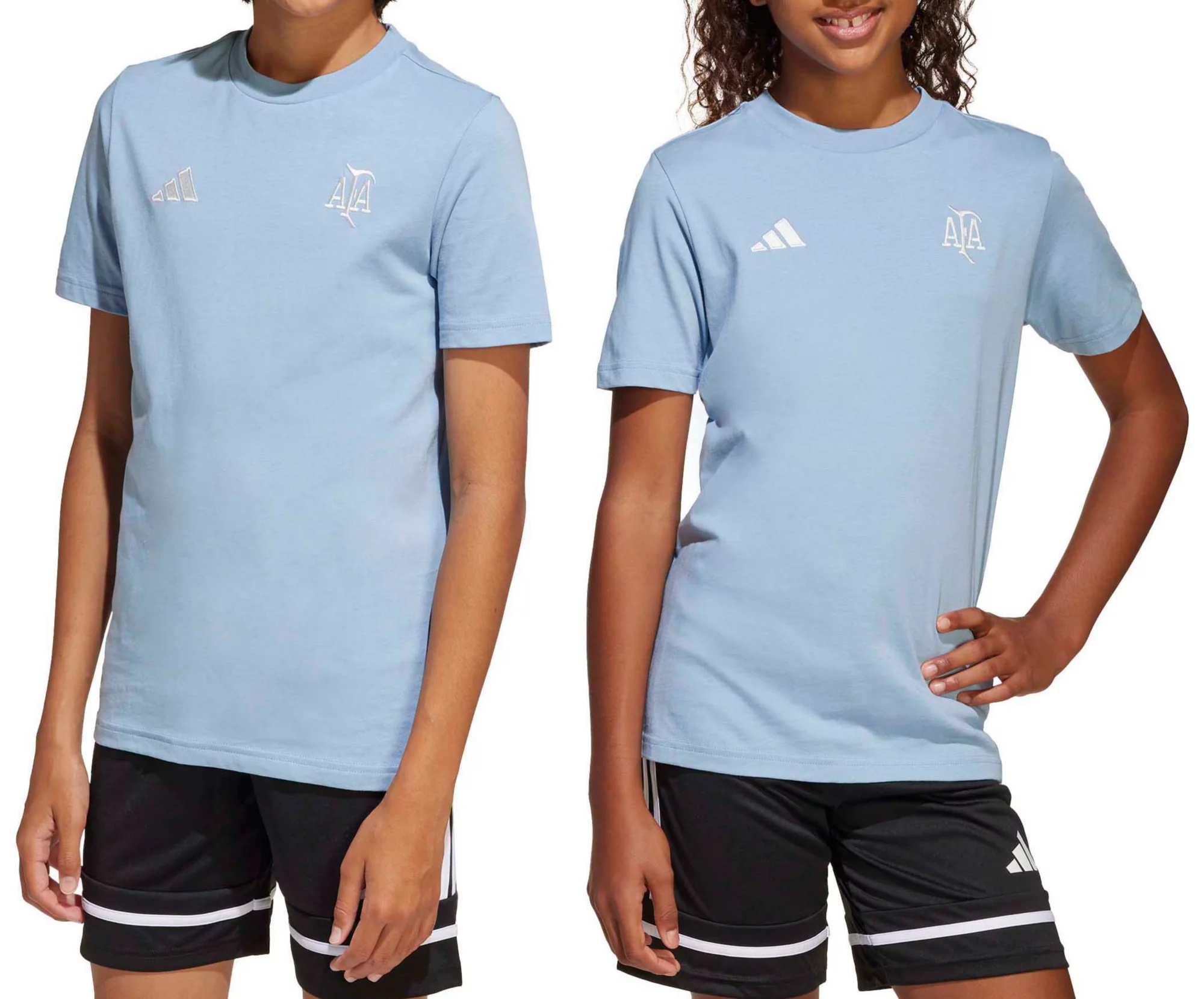 adidas Youth Argentina 2024 50th Anniversary DNA Light Blue T-Shirt - 1