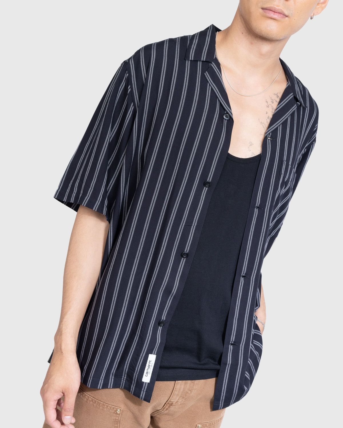 Carhartt WIP – Reyes Stripe Shirt Black - 3