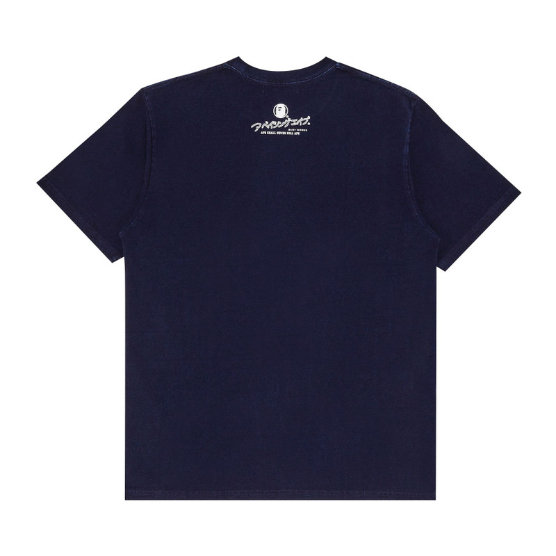 A BATHING APE® BAPE Ape Head Indigo Tee 'Light Indigo' outlook