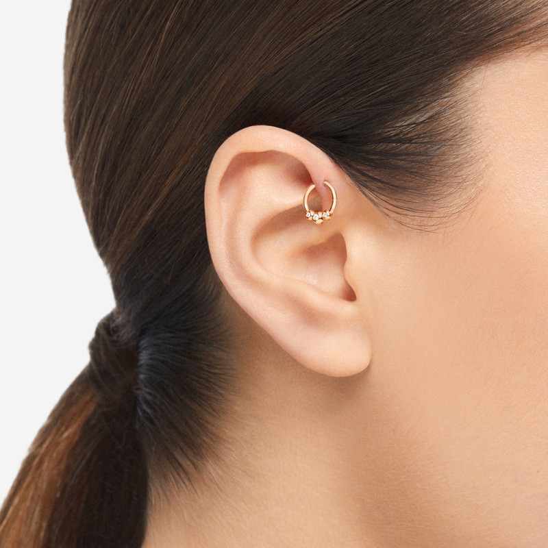 Rose Gold & White Diamond Bollicine Piercing 4
