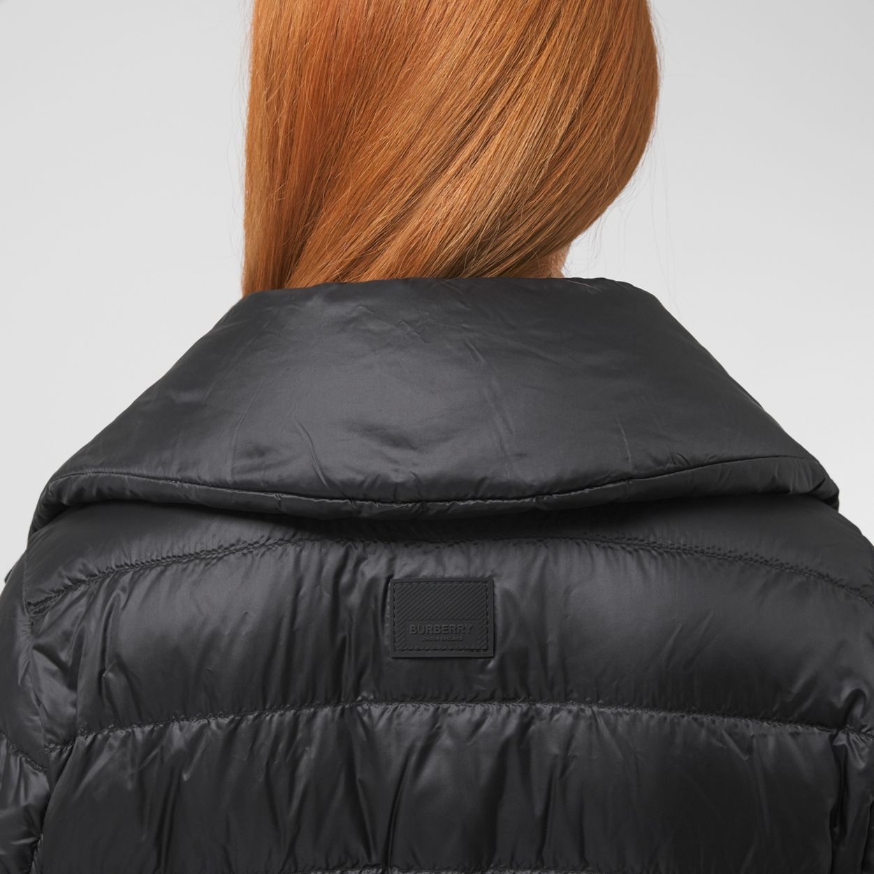 Detachable Collar Lightweight Nylon Puffer Coat - 6
