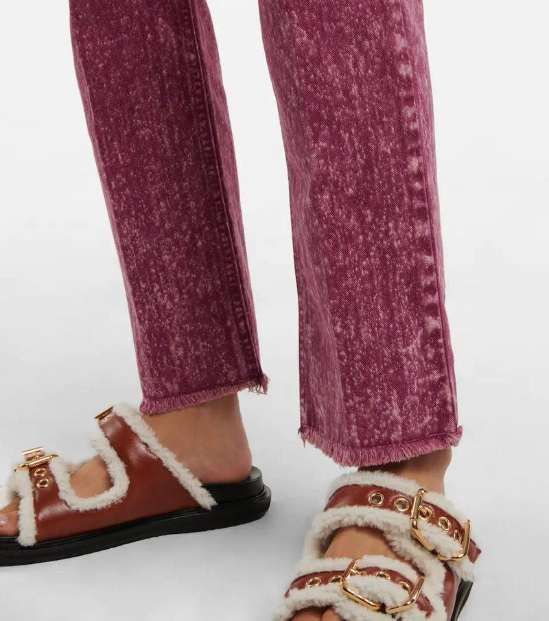 Mid-rise straight cropped jeans 5