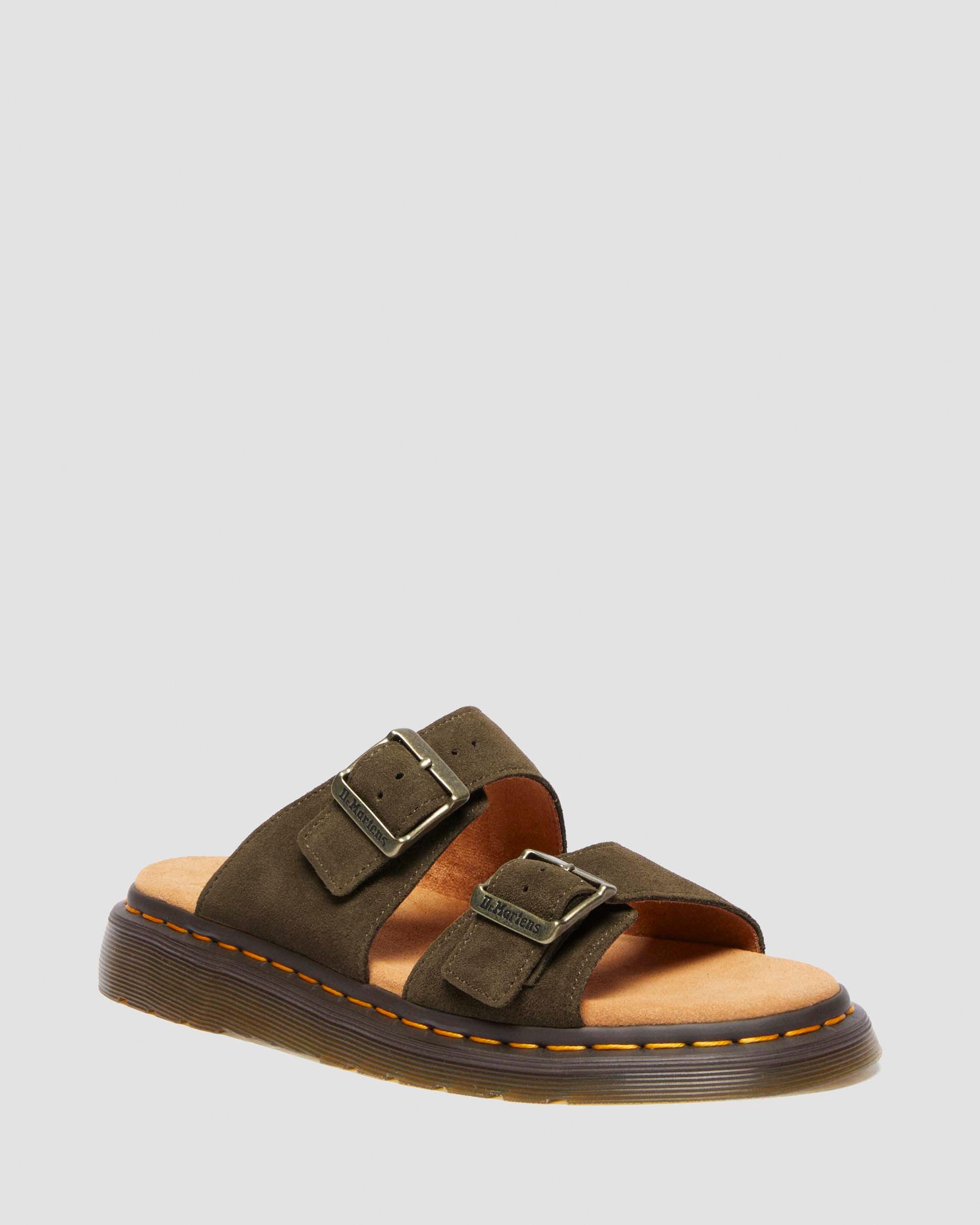 Josef Suede Slide Sandals - 5