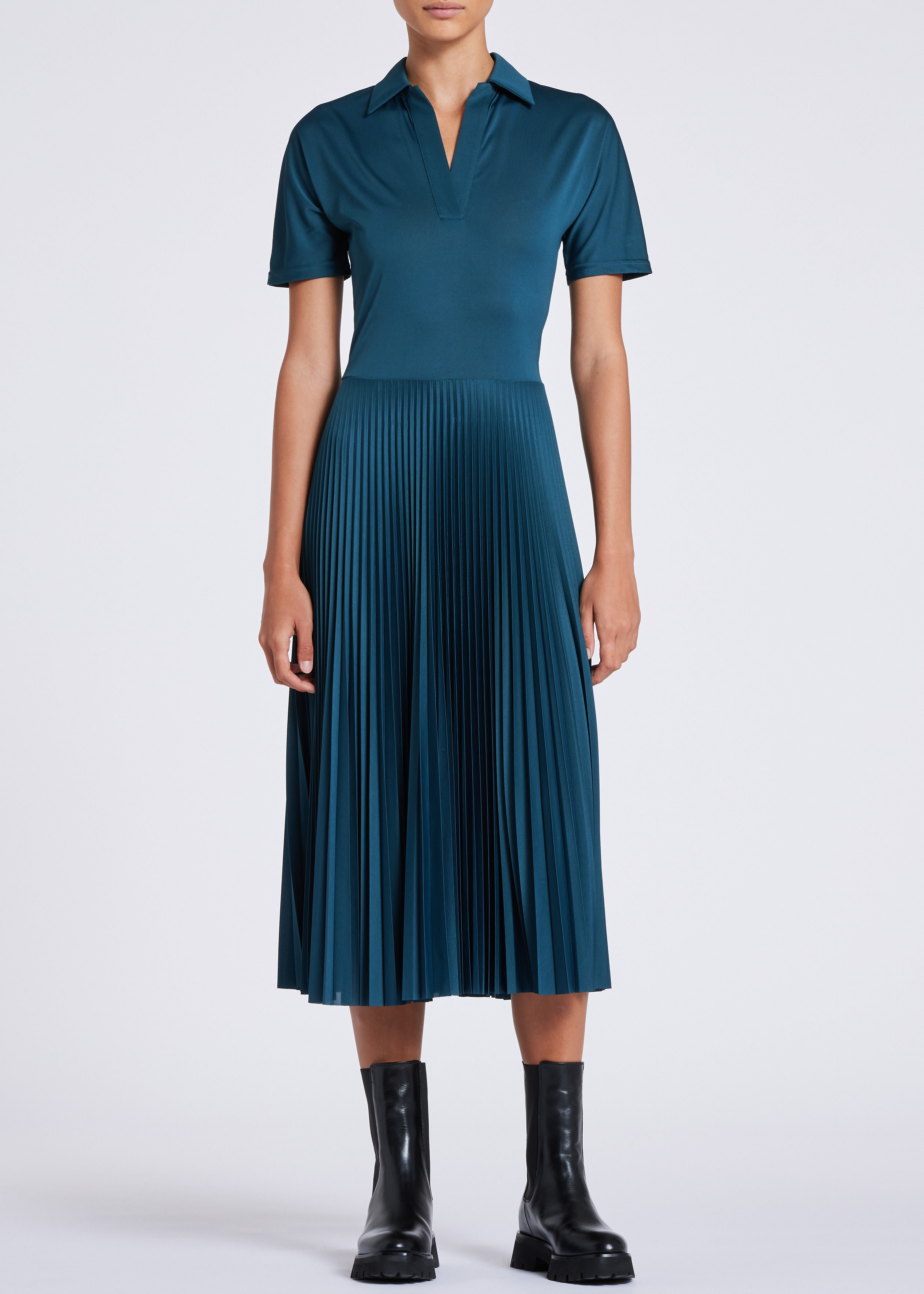 Pleated Polo Dress - 5