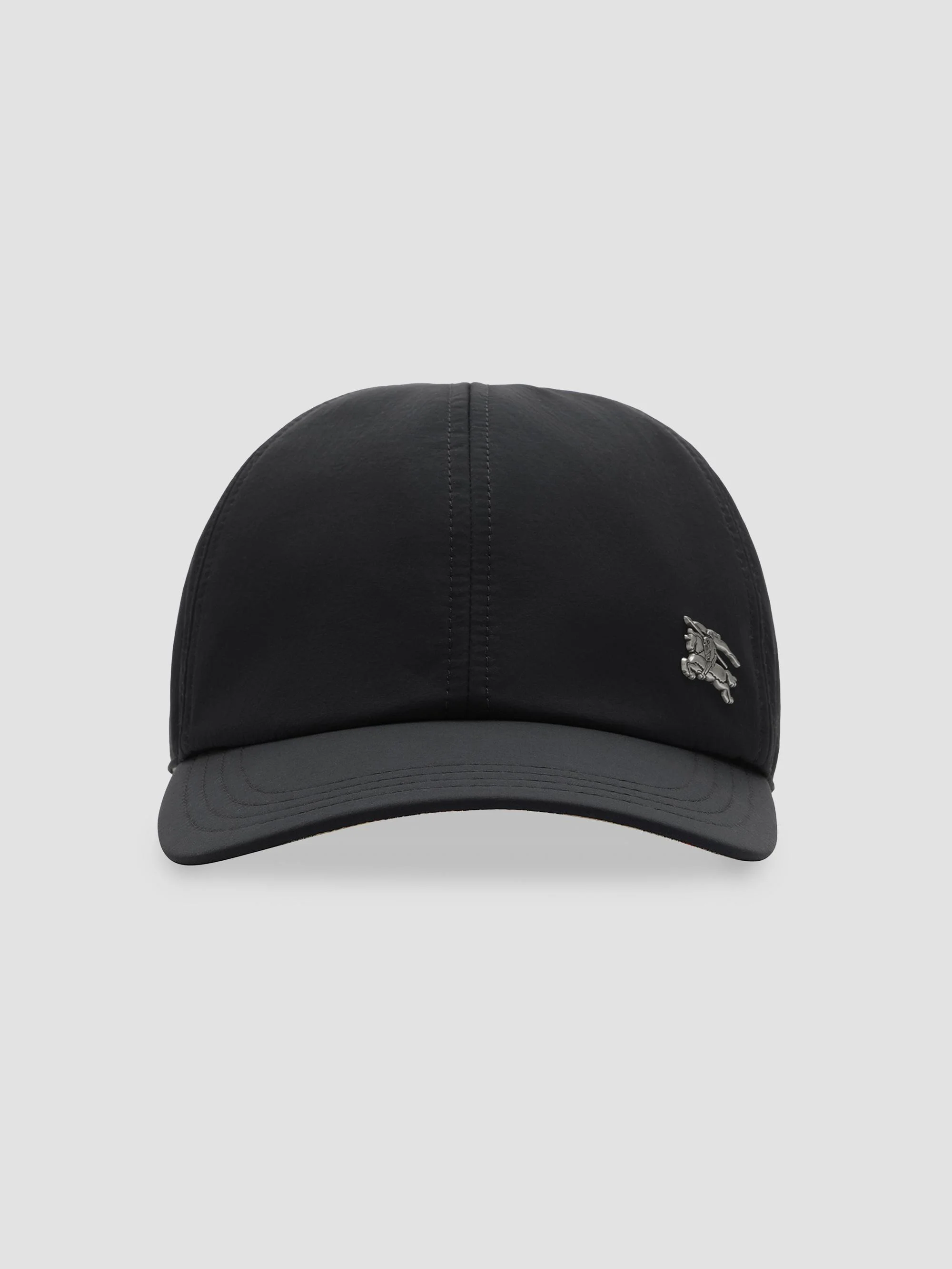 Men's Check-Lined Metal EKD Baseball Cap - Black - 1