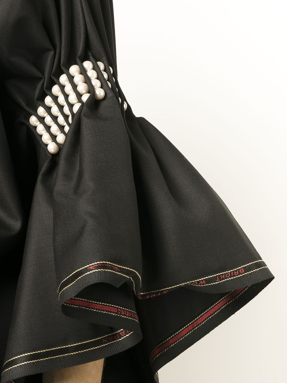 faux-pearl-embellished wool blouse - 5