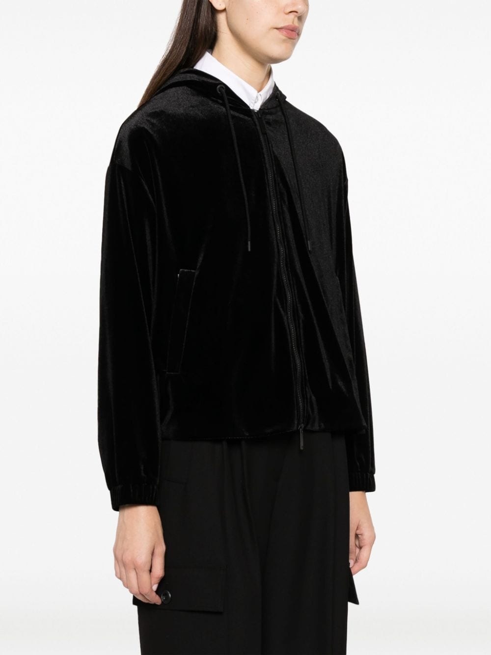 zip-up chenille hoodie - 3